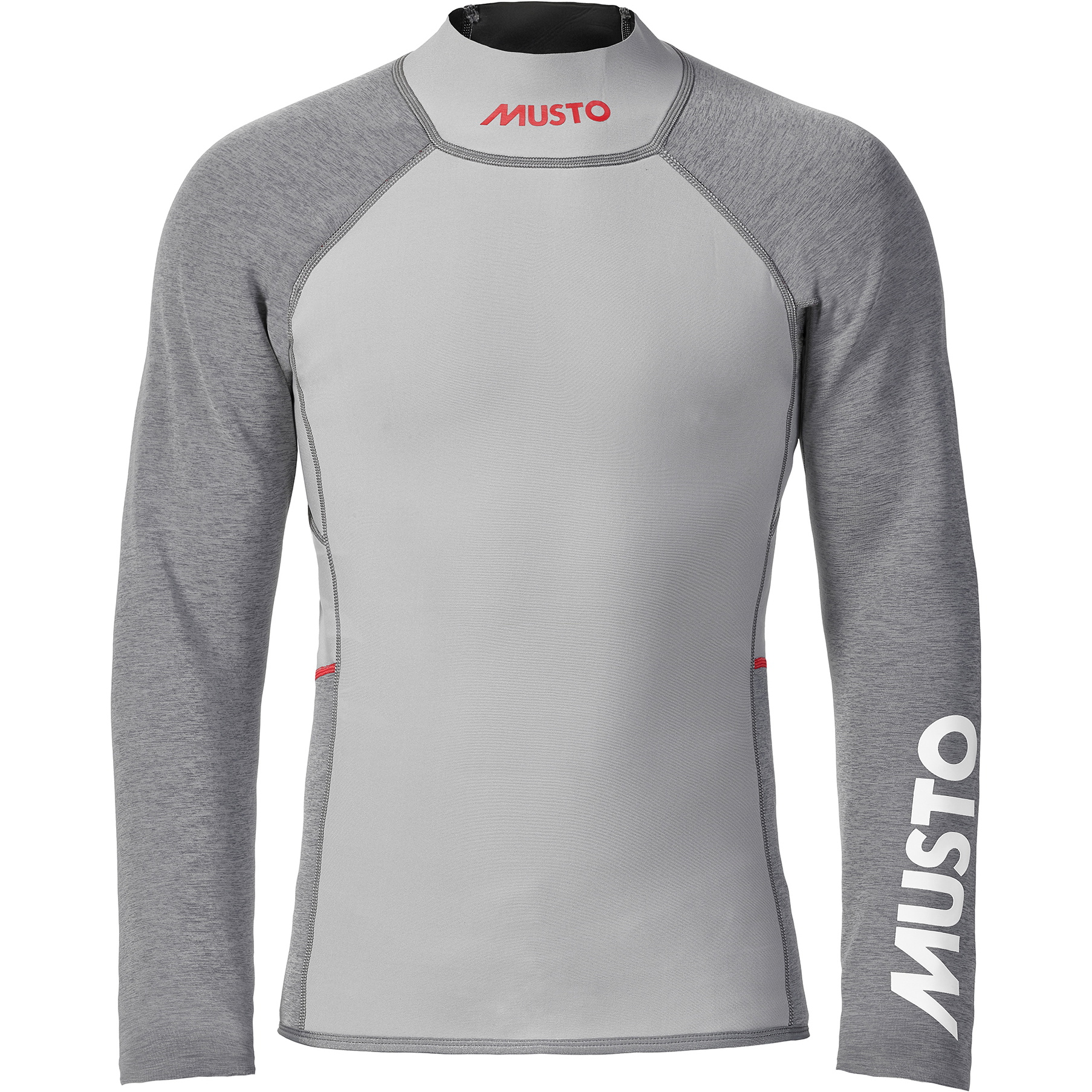 2026 Musto Da Uomo Flexlite Vapour 1.0 Manica Lunga Muta Top 82068 - Grey Marl